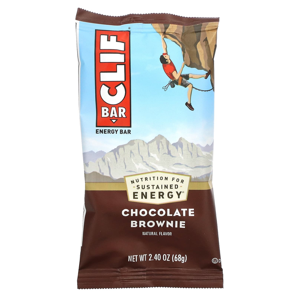 Clif Bar, Энергетический батончик, Шоколадный брауни, 12 батончиков, 2,40 унц. (68 г) каждый