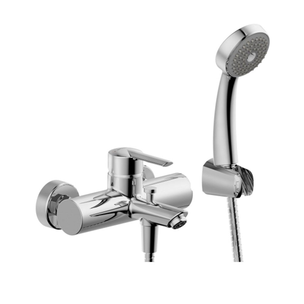 F6134187CP-B-RUS BRAVAT VARUNA Смеситель для ванны с коротким изливом (к/к 4)
