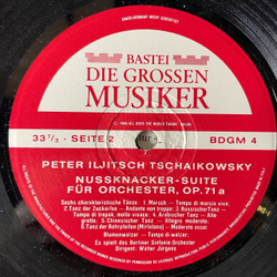 Винтажная виниловая пластинка LP П. И. Чайковский, Щелкунчик Фрагменты, P. I. Tschaikowsky In 5 Folgen, Band IV, Nussknacker Suite Fur Orchester, Op. 71a (Германия 1966) 10 дюймов
