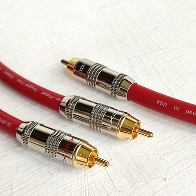 DAXX Y89 Аудио кабель-разветвитель 2RCA-1RCA с посеребренными жилами 2x0.75mm2 D=9mm