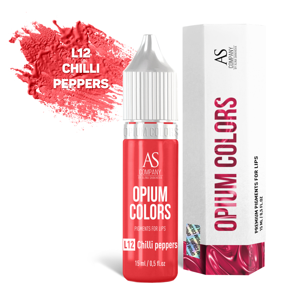 L12 CHILLI PEPPERS пигмент для губ TM AS-Company OPIUM COLORS