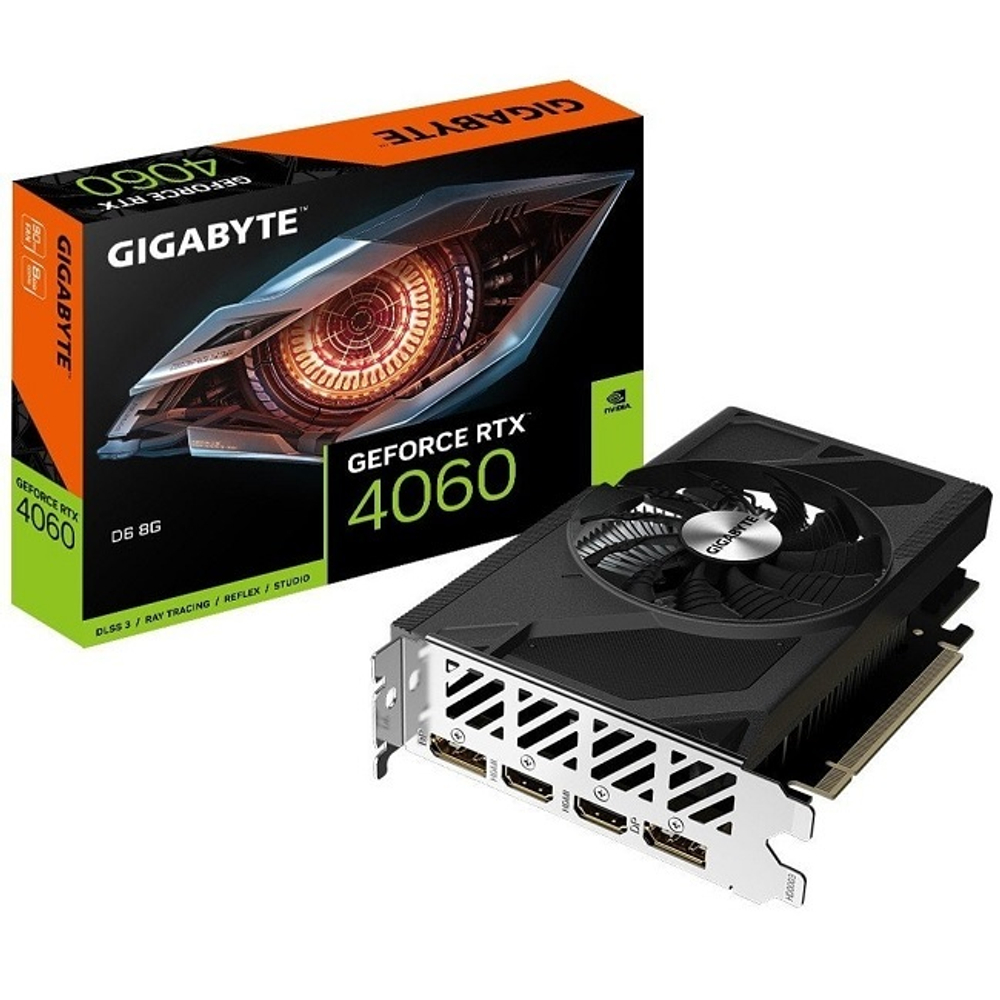 Видеокарта GIGABYTE GeForce RTX 4060 D6 8GB GDDR6 (GV-N4060D6-8GD)