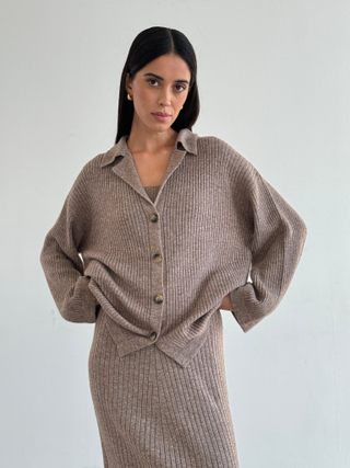 Кардиган SORAYA, бежевый меланж