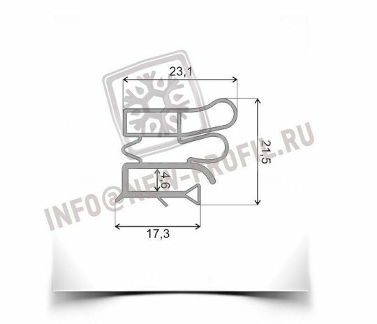 Уплотнитель для холодильника Miele KDN 9713 I-1 м.к 620*520 мм(012АНАЛОГ)