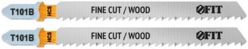 Полотна по дереву, HCS, шлифованные под свободным углом зубья, 100/74/2,5 мм (T101B), 2 шт.