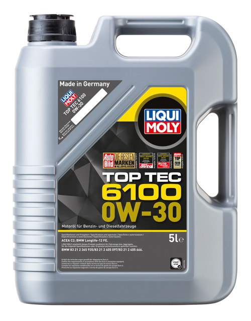 Масло Liqui Moly Top Tec 6100 0W30 SP C2 (5л) синтетика для BMW