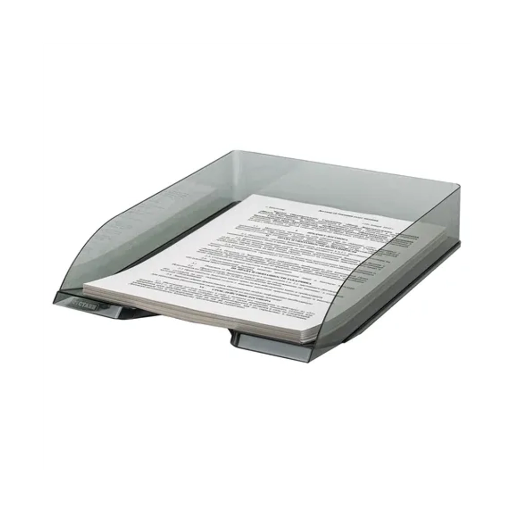 Лоток горизонтальный Стамм Дельта прозрачно-серый ЛТГ-30464