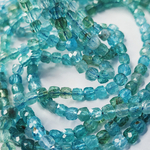 Апатит кубик, ювелирная огранка, ~4.6мм, цена за нить 19см