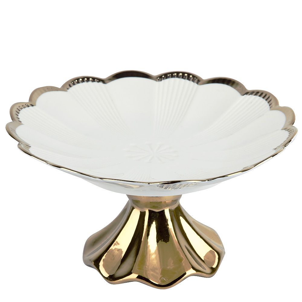 Блюдо на ножке " " 24х24х12,5см (фарфор) (подарочная упаковка)