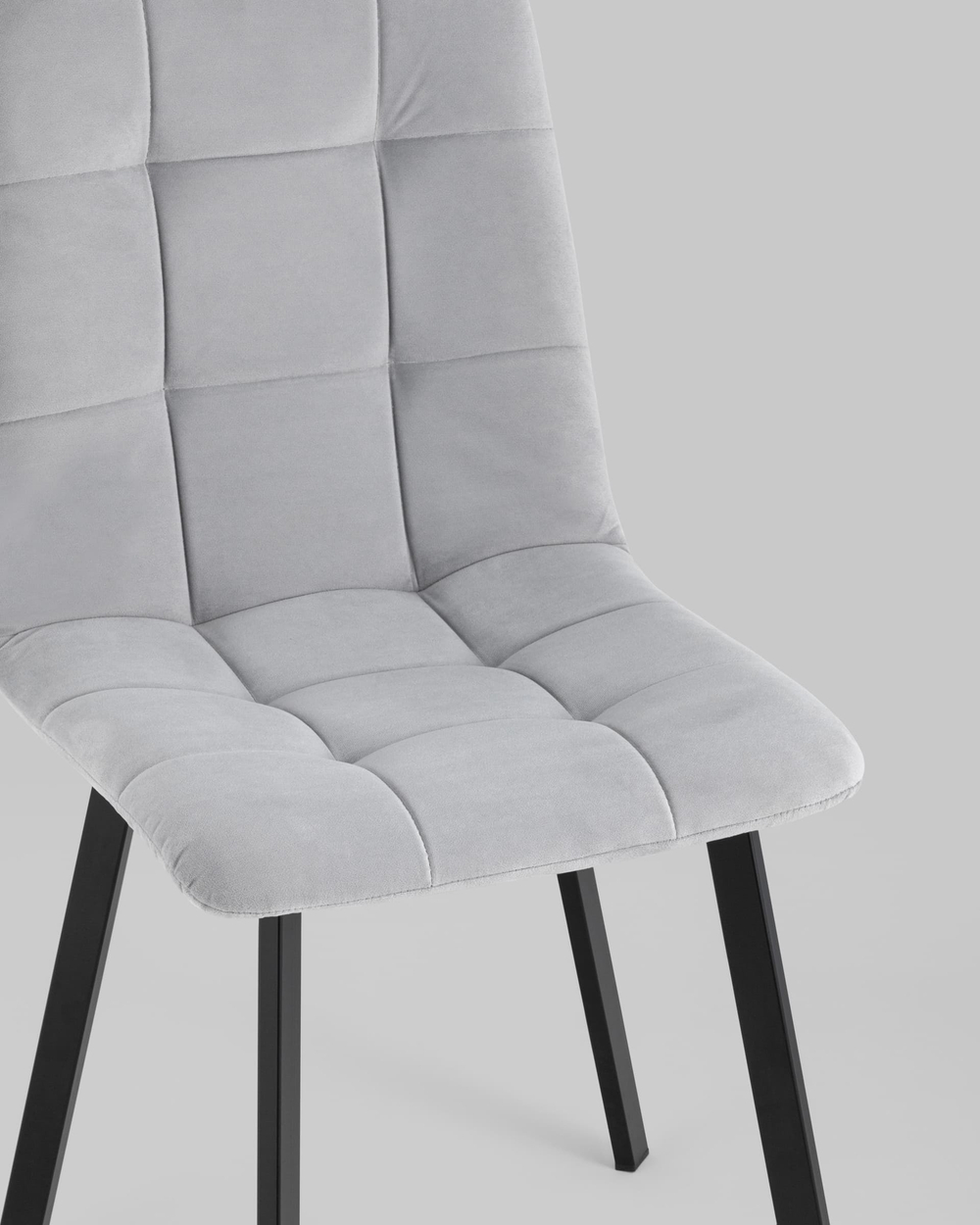 Стул Oliver Square велюр светло-серый