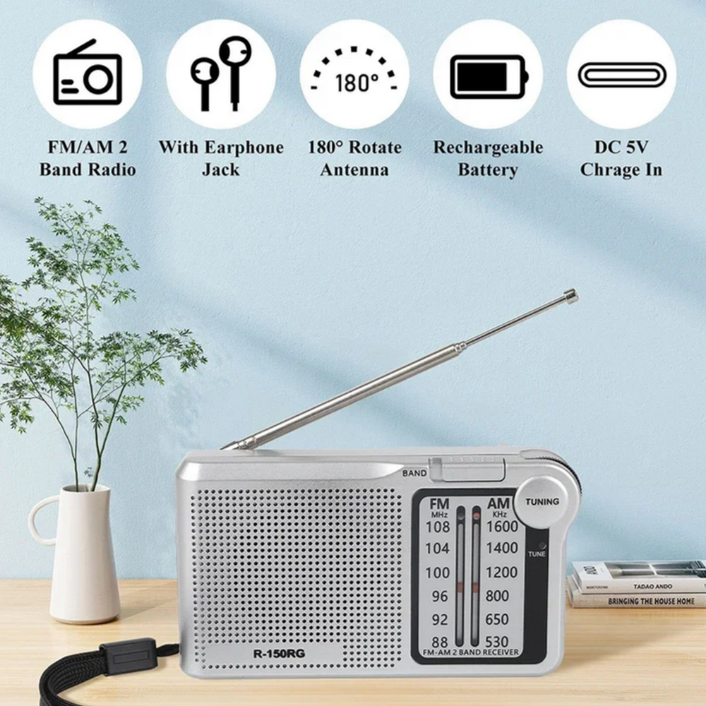 Радиоприемник карманный,аккумуляторный FM/AM NNS R-150RG