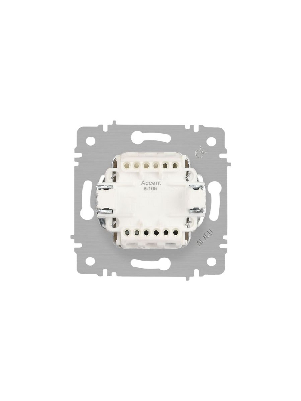 Выключатель 3-кл. СП Accent 6-106-02 10А IP20 250В AL/CU сл.кость Intro Б0063534