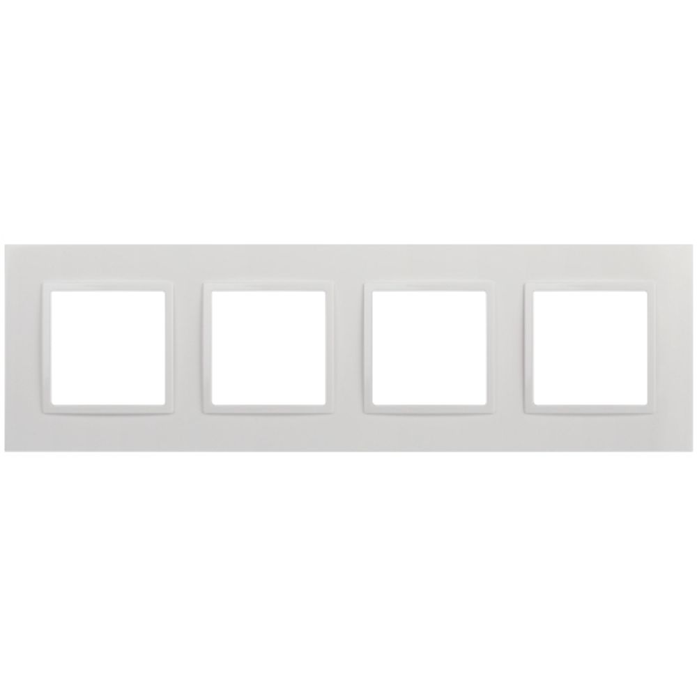 Рамка для розеток и выключателей ЭРА Elegance 14-5014-01 Classic, на 4 поста, белый