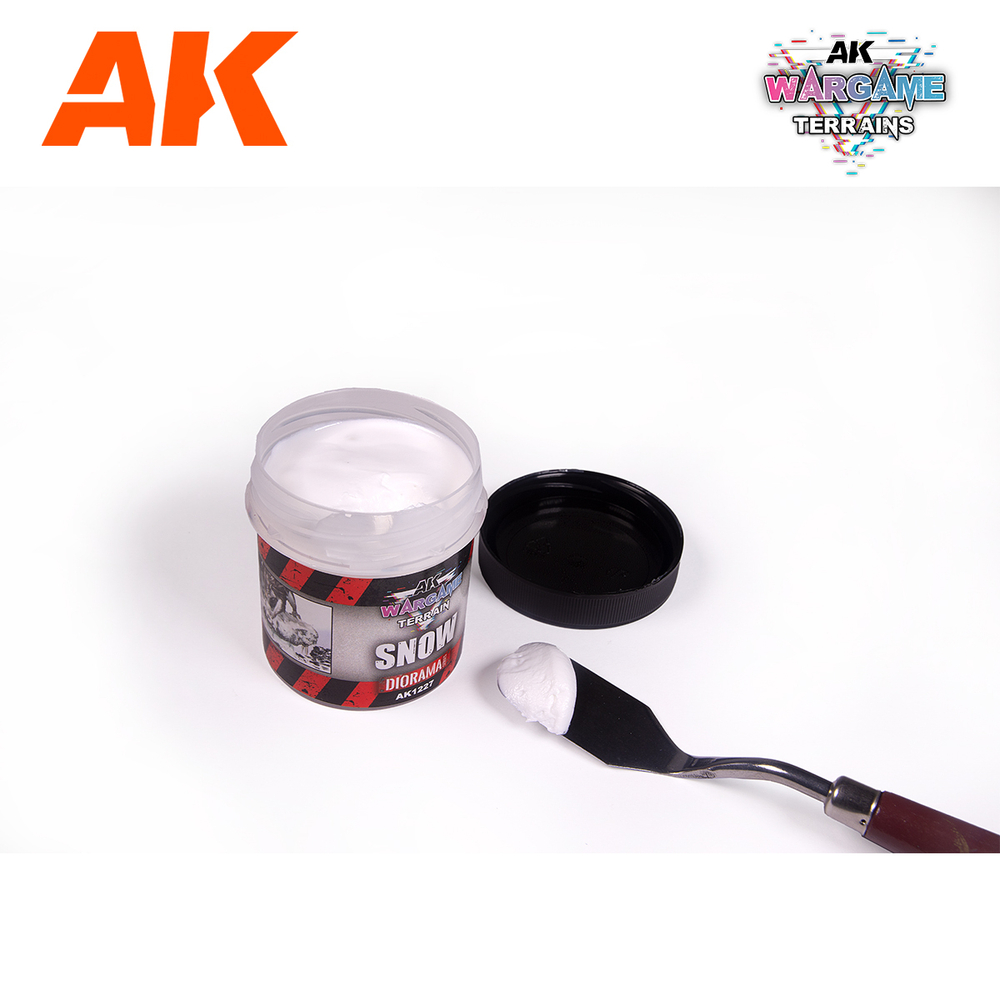 Текстурная паста AK Interactive Terrains Snow 100 ml