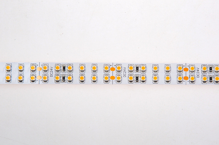 Лента светодиодная SMD тёпло-белая DC24V 19, 2W/m 3000K 1320Lm/m 240д/м CRI>95 IP20,  упаковка 5 метров,  ширина 15мм,  высота 2, 5мм,  самоклейкая