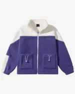 Куртка Ymkashix Furry Big Logo HTF белая/фиолетовая