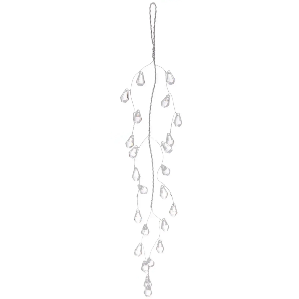 Ветка декоративная «Изящные искры» 36 см, Серебро