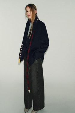 ZARA БЛЕЙЗЕР ИЗ ШЕРСТИ В ТОНКУЮ ПОЛОСКУ, ПОЛОСКИ