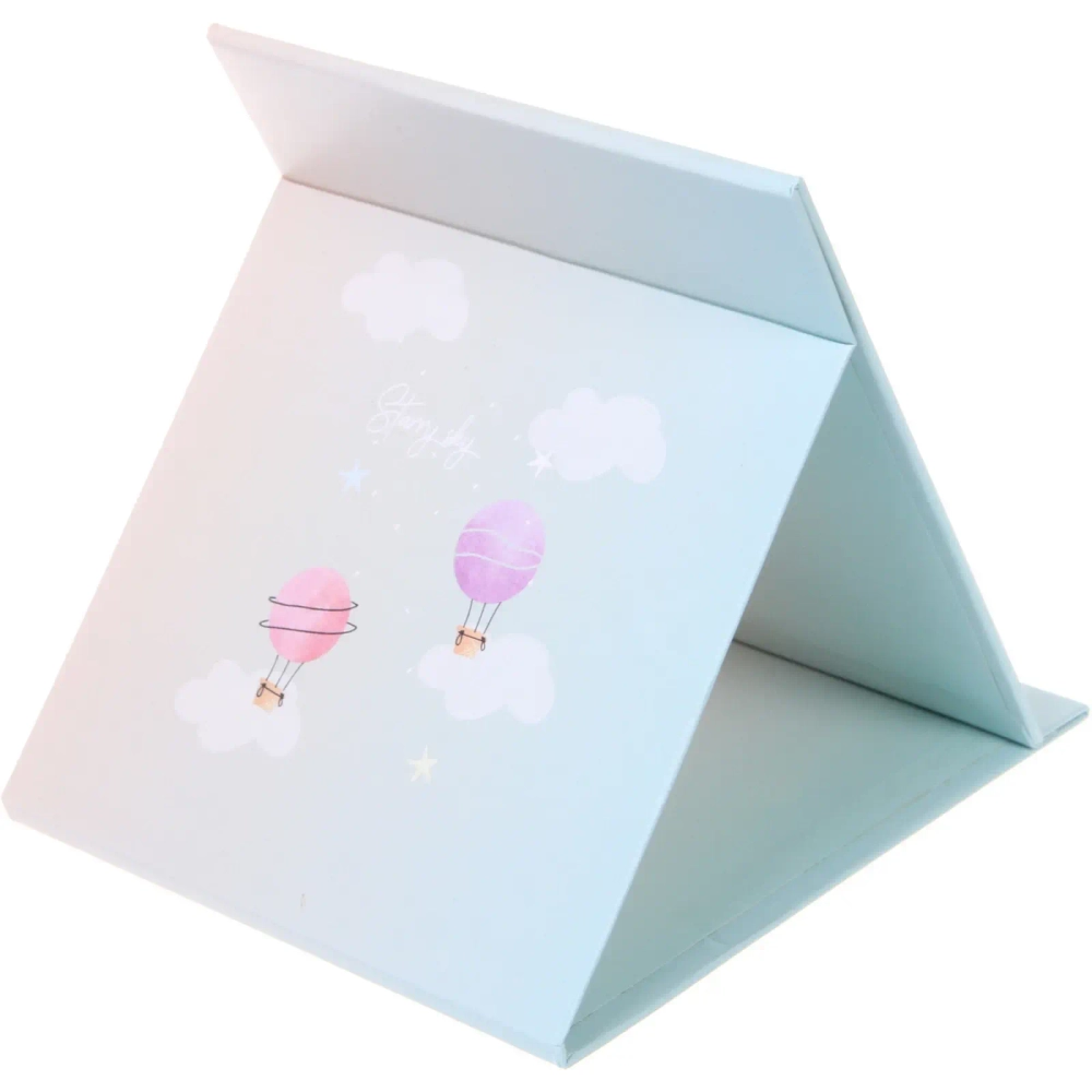 Зеркало косметическое складное «ФОРТУНА БРИ», микс 4 дизайна, мрамор, 17*13,5см