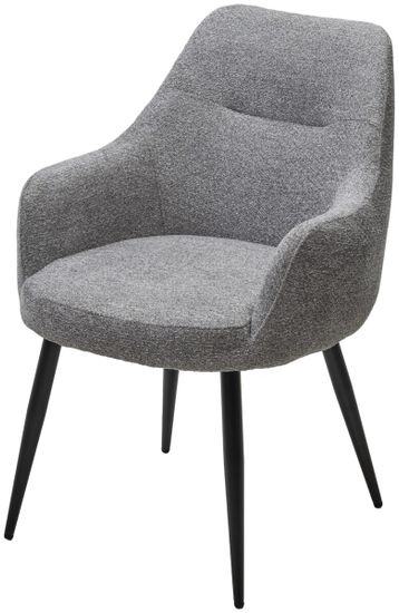 Стул STAMEN ткань DAVIS RETRO BLISS 85, цвет серый / черный каркас