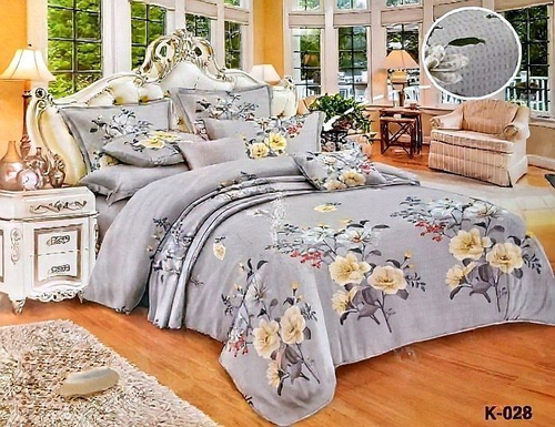 Бесшовное постельное бельё, креп-жатка, 1,5 спальное, комплект К-028