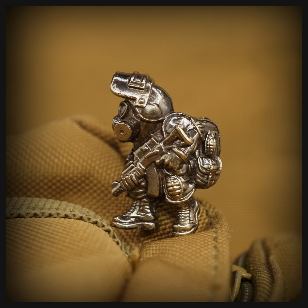 Бусина "Сталкер.Метро" для темляков или браслетов , латунь