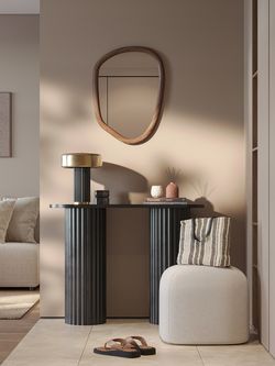 Лампа настольная Stone, Ø27х35 см, черная/золотистая