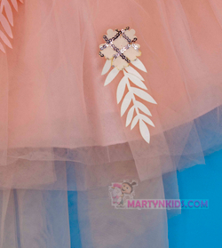 платье открытие плечи Красные цветы 3924