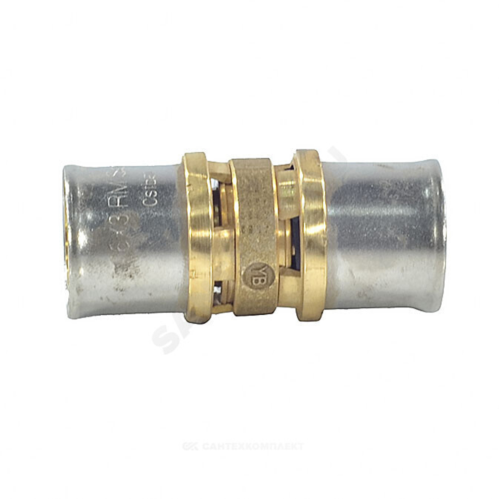 Муфта для МП/PE-X труб латунь пресс Дн 26 RM102 Giacomini RM102Y009