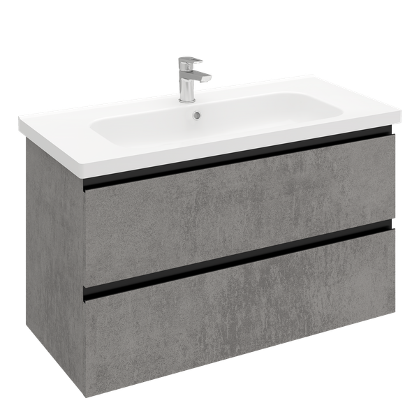 Тумба подвесная ELECTRA 100 под умыв-к Creavit Ideal 100, хромикс серебро, LE-WCAB-100-323