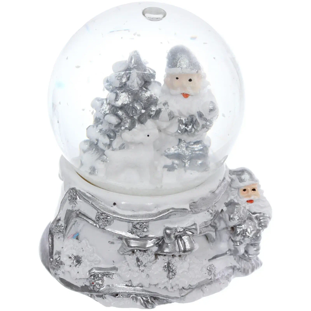 Сувенир Снежный шар «Белая сказка» 4.5*4.5*6 см (с подсветкой), микс