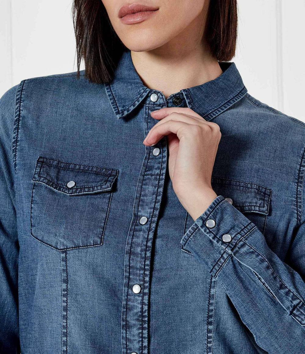 Джинсовая рубашка KENDALL GUESS - голубой(W5RH0H D4NA0)