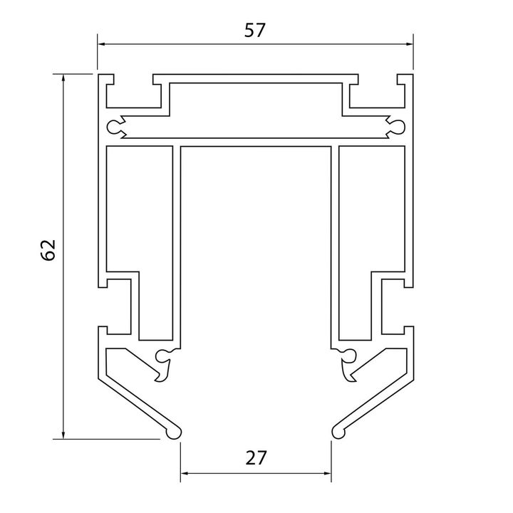 Профиль в натяжной ПВХ потолок ST Luce Skyline 48 ST003.129.03