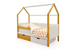 Детская кровать-домик мягкий Бельмарко Svogen дерево-белый