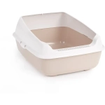 Лоток для кошек (с высокими бортами) (бежевый) (комплект 8 шт)