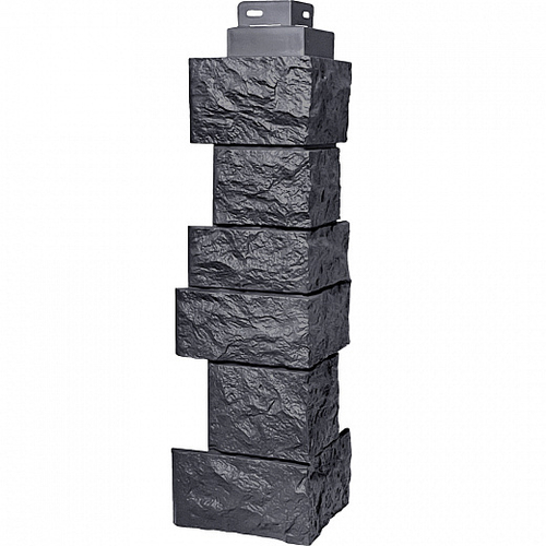 Наружный угол Камень Дикий, асфальт Fineber (Файнбир)