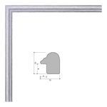 Фоторамка 15х21 см. серая, без фактуры, арт. 1521.123773