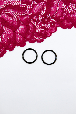 Кольцо, регулятор, крючок для бюстгальтера чёрный 0,6-2 см