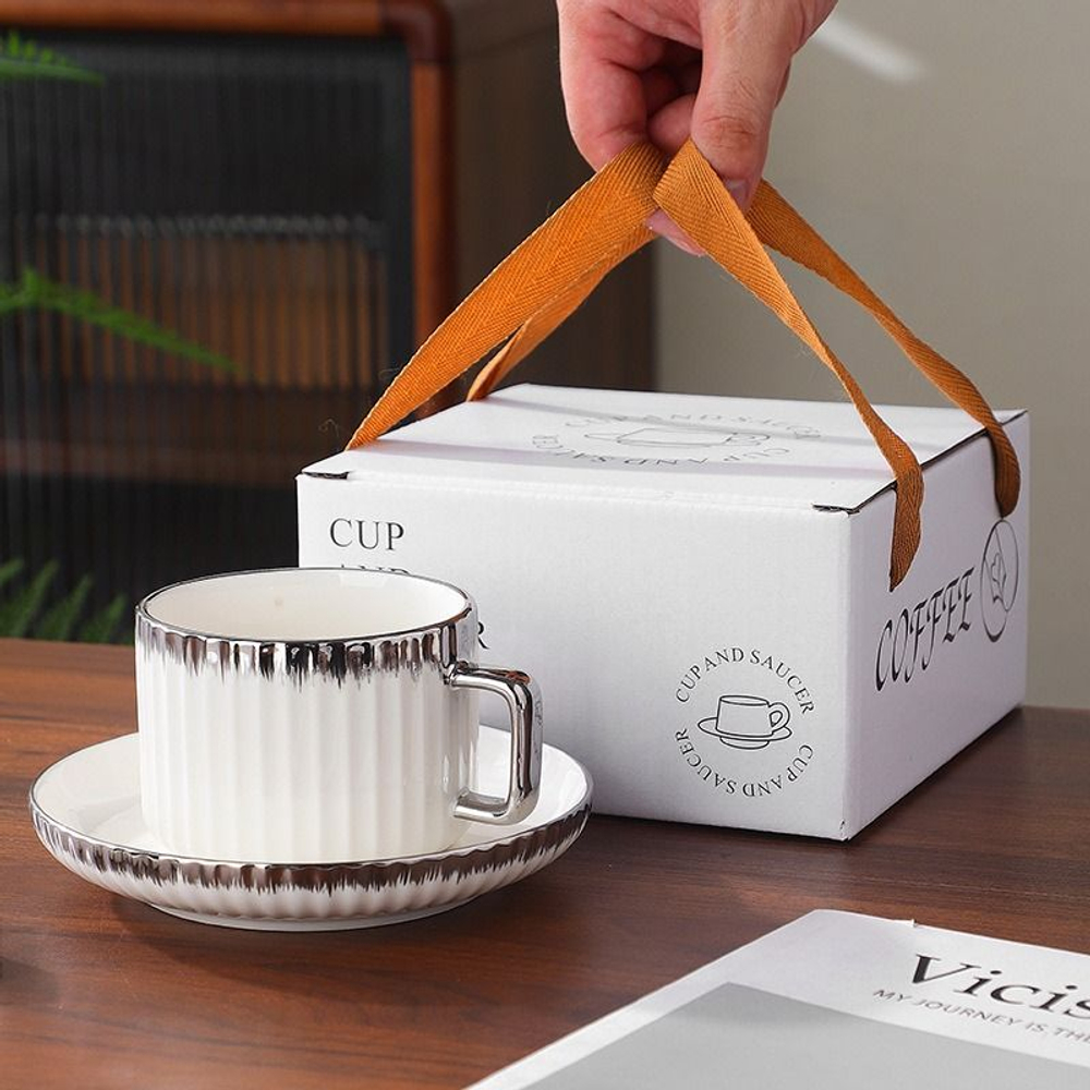 Чайная пара, для чая и кофе, 250 мл. золото