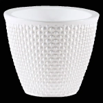 Кашпо для цветов пластиковое 1,6л d-16 см «Ротанг» Белый/Белый