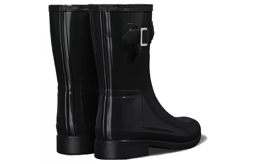 HUNTER Refined Waterproof Abrasion Resistant Cushioning Rain Boots Women"s Black