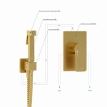 Гигиенический душ WasserKRAFT Aisch 5500 A5551.184.237.213 золото матовое
