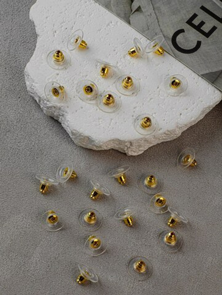 Заглушки для швенз, 6*10 мм, позолота 14k, 50 штук