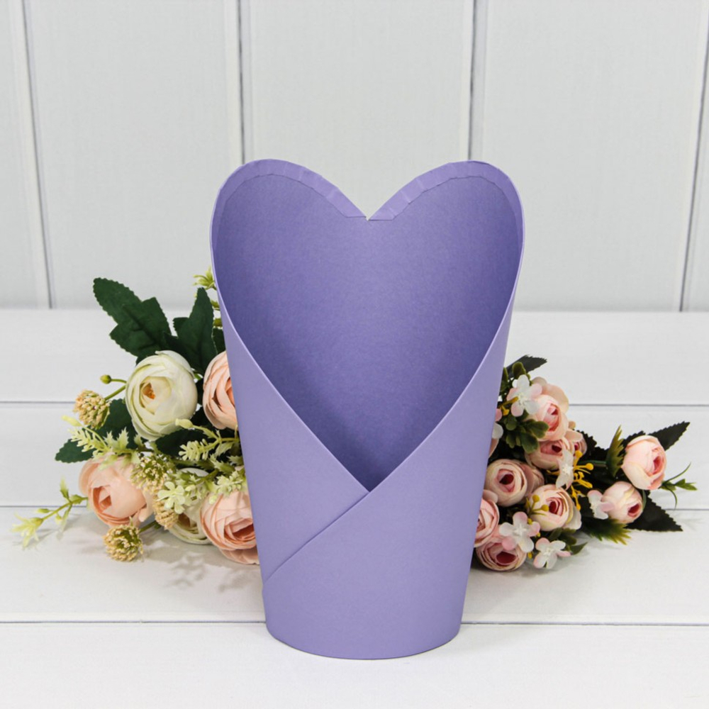 Коробка Ваза для цветов 13.5х10х22 см (Сиреневый)