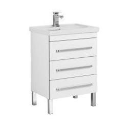 Тумба с раковиной Aquanet Сиена 60 белый (напольный 3 ящика)