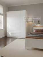 Шкаф 160х50х220, Марм, для одежды распашной 4 двери 3 ящика со штангой и полками, Dipriz