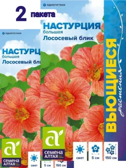 Семена цветов Настурция Лососевый Блик