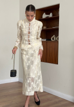 Жакет из кружева молочный