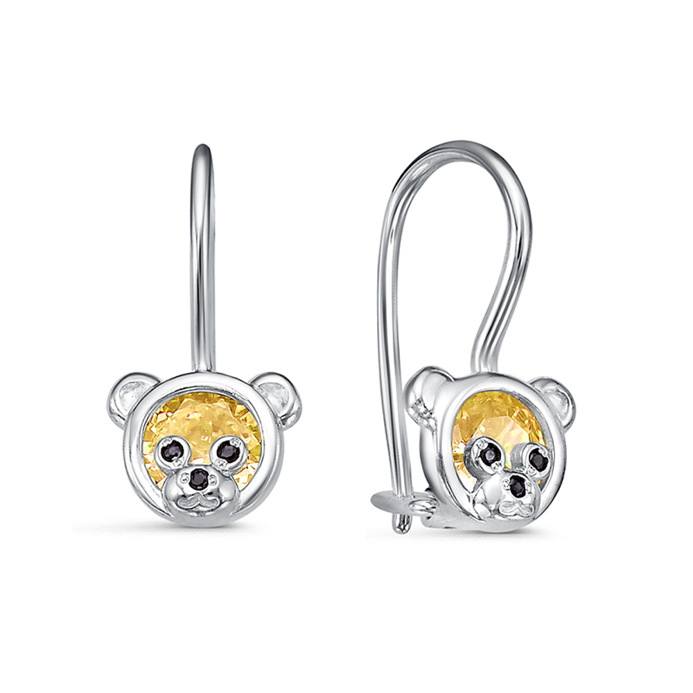 Серьги из серебра 925 пробы с Фианит