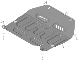 Защита картера двигателя, КПП. 2 мм, Сталь. для Opel Vectra B 1995-2002, Motodor.71503